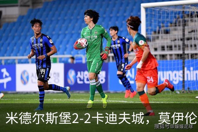 米德尔斯堡2-2卡迪夫城，莫伊伦破门，威尔-兰克希尔救主